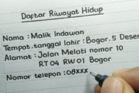 Cara Membuat Daftar Riwayat Hidup