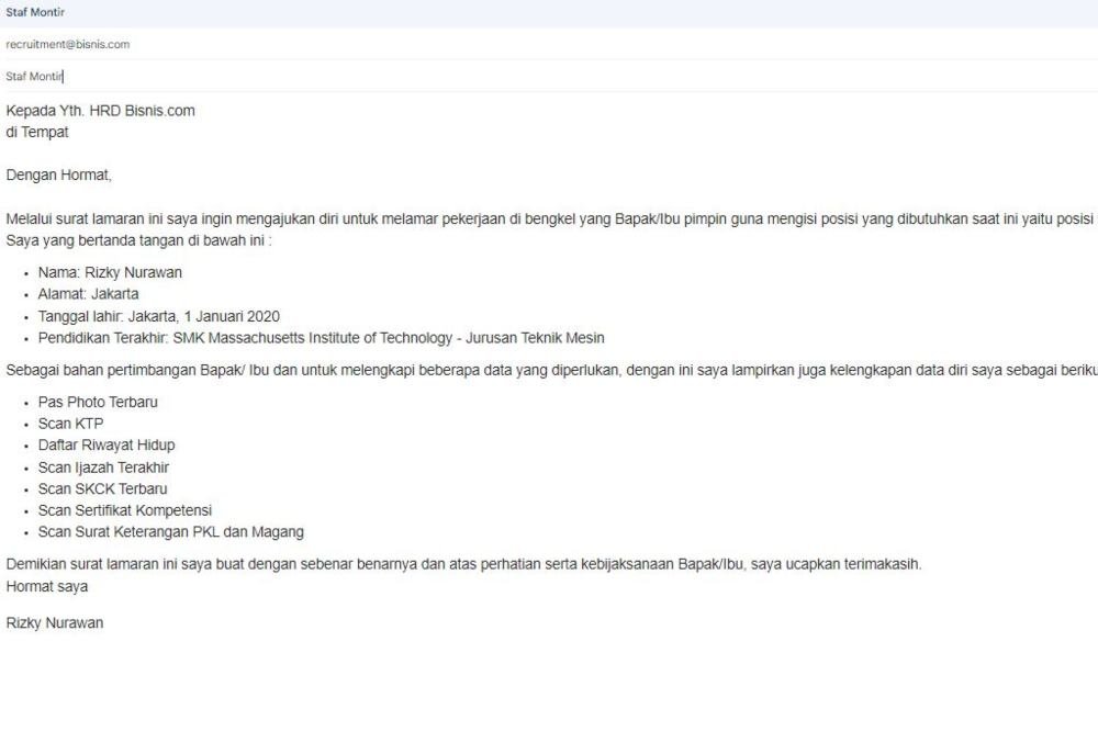 Tips Mengirim Lamaran Kerja Lewat Email Agar Dibaca HRD
